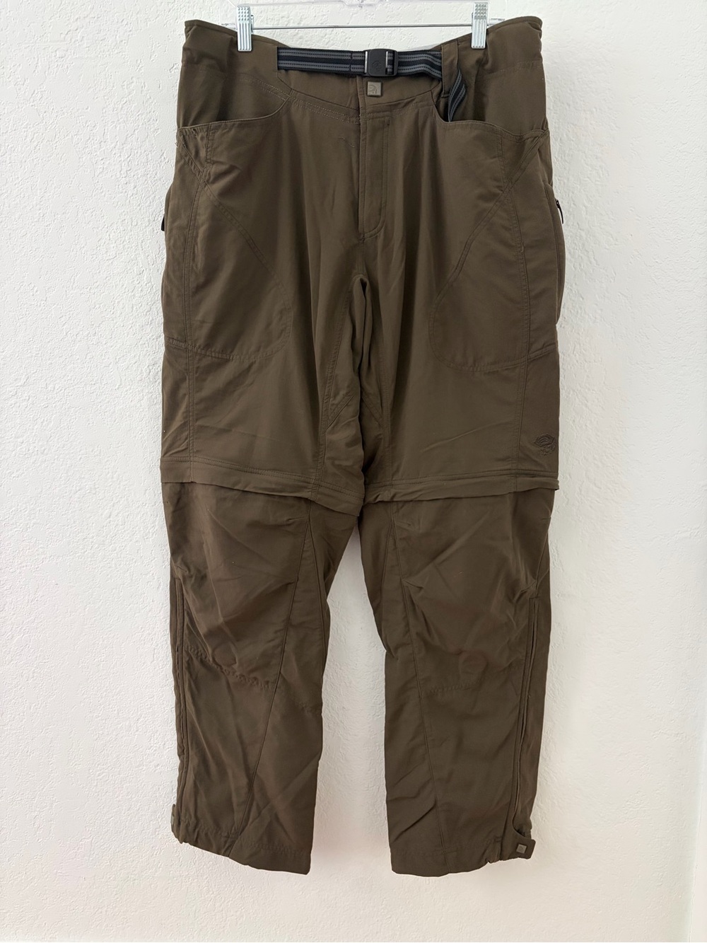 Mountain Hardwear Men's Convertible Zip Off Pants Olive Green size L